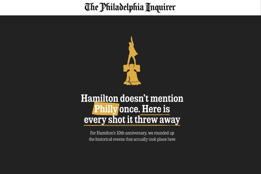 Hamilton doesn't mention Philly once